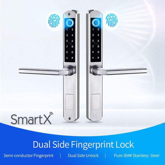 SmartX Wi-Fi Double Fingerprint Smart Door Lock Tuya Smart Life App-SX-378