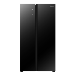 Hisense 566 L Side by Side Refrigerator- RS67W4NV-Black- Glass Door