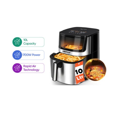 National Viewing Glass Window 10L Air Fryer (1700W)