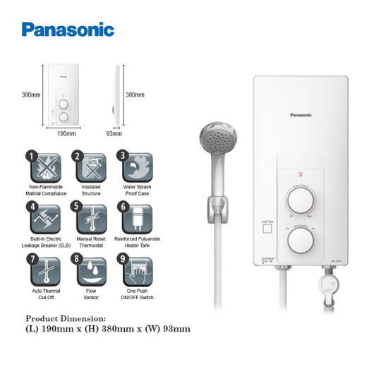 Panasonic 3600 Watt Instant Water Heater DH-3RL1