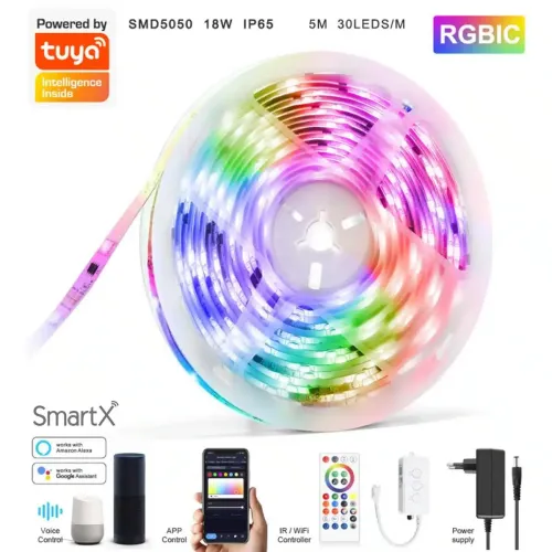 SmartX Tuya RGB5M Wi-Fi RGB LED Strip Light 5 Meter