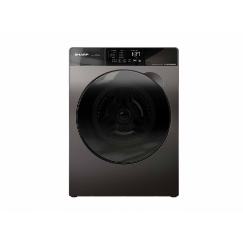 Sharp Full Auto Front Loading Inverter Washing Machine ES-FW105SG | 10.5 KG – Dark Grey