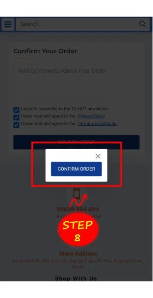 Online Purchase Procedure 6